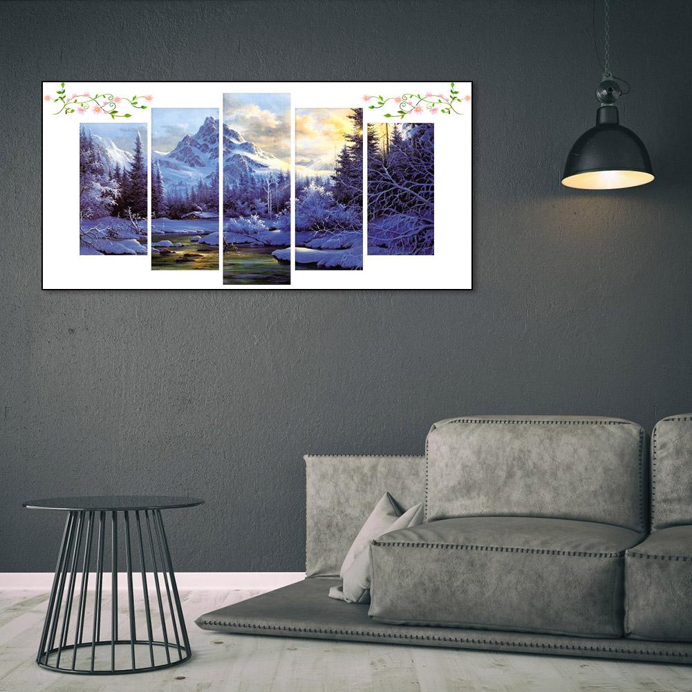 Snow Mountain - Full Round Drill Diamond Painting 95*45CM