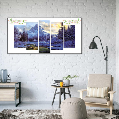 Snow Mountain - Full Round Drill Diamond Painting 95*45CM