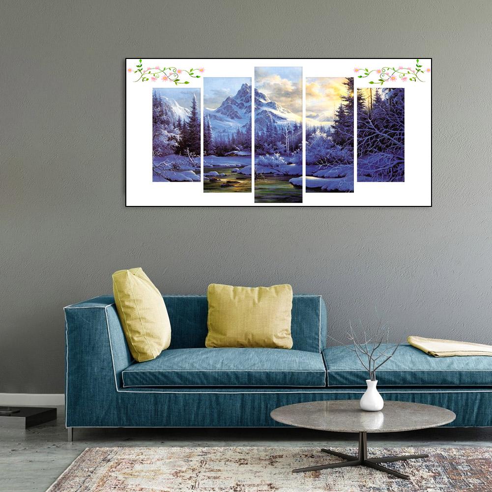 Snow Mountain - Full Round Drill Diamond Painting 95*45CM