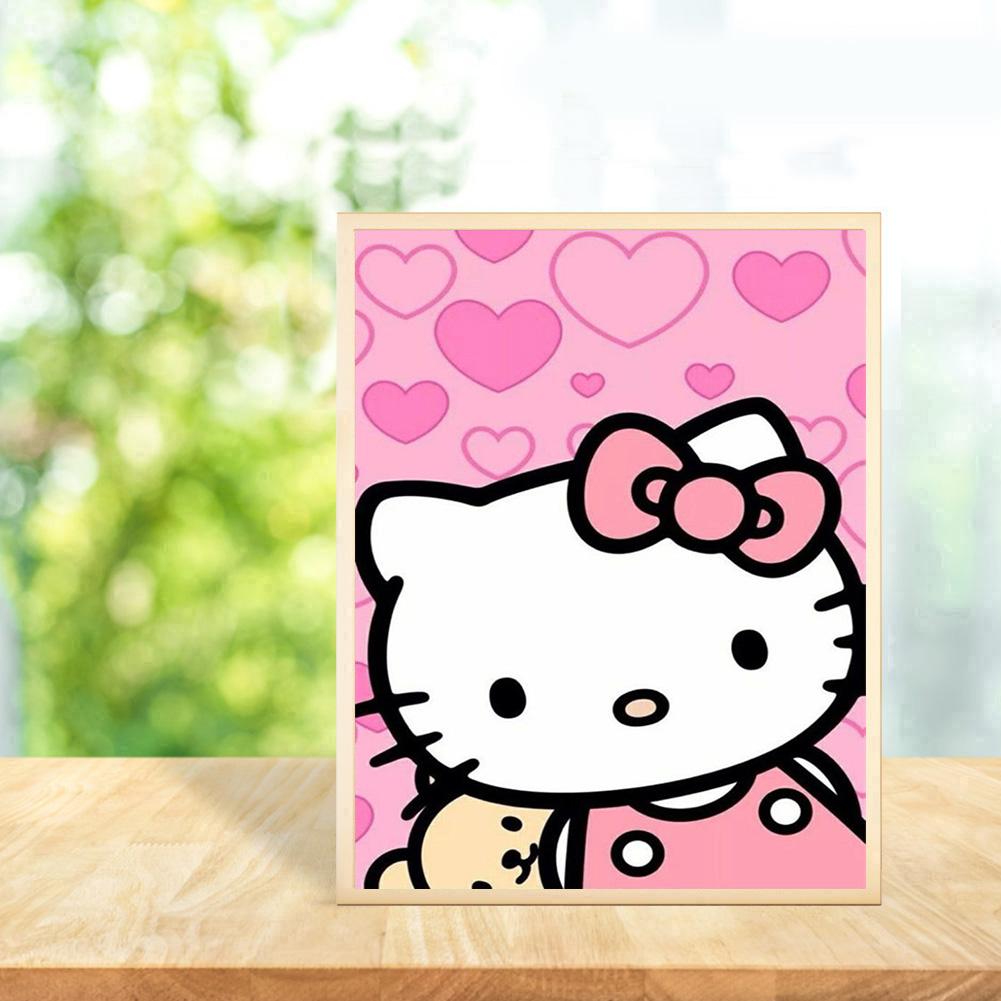 Hello Kitty - Full Round Drill Diamond Painting 30*40CM