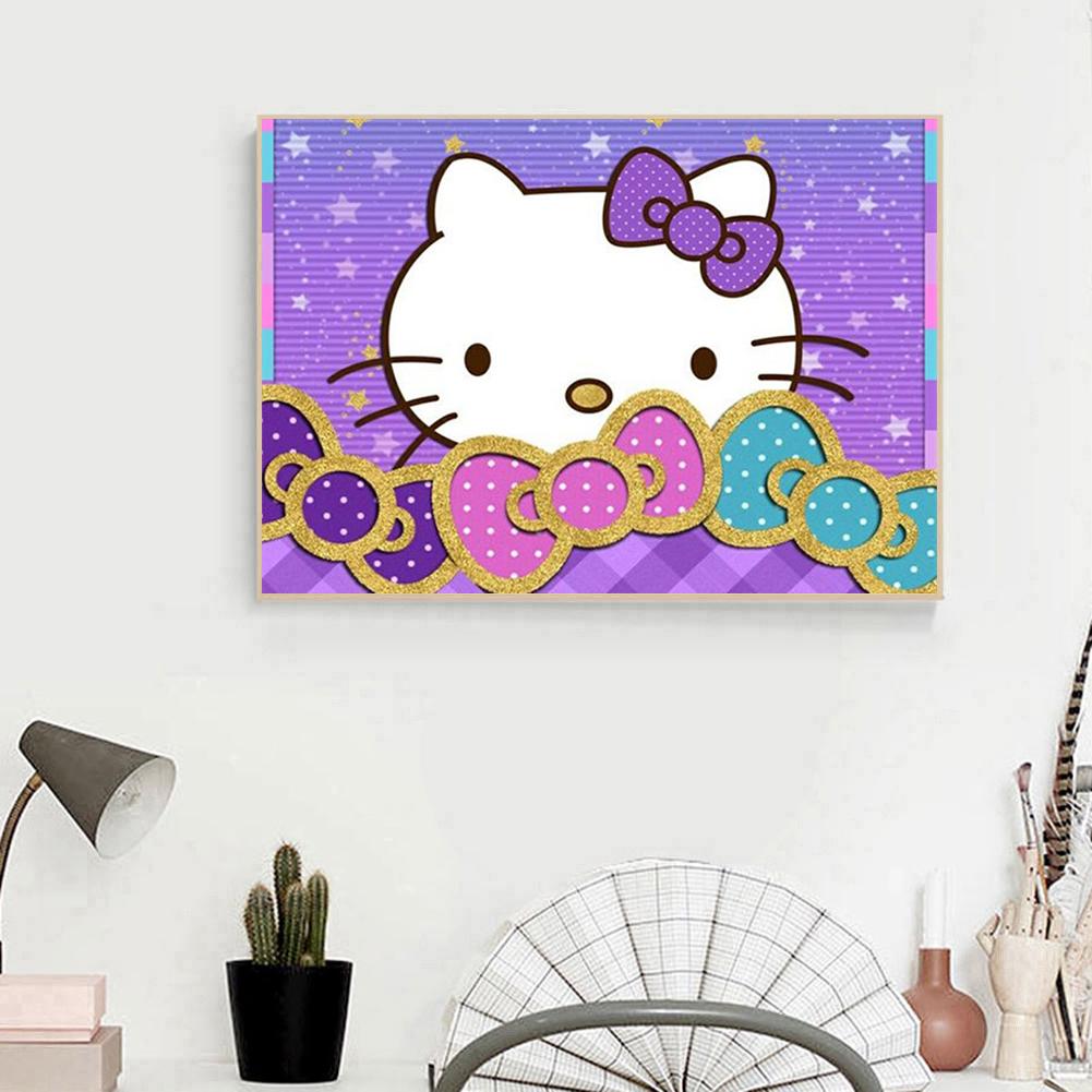 Hello Kitty - Full Round Drill Diamond Painting 30*40CM