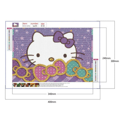Hello Kitty - Full Round Drill Diamond Painting 30*40CM