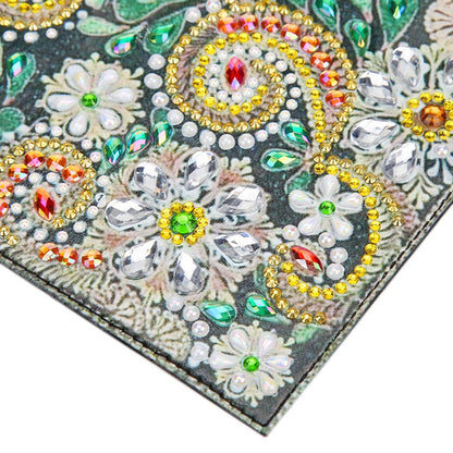 DIY Special Shaped Diamond Painting PU Leather Passport Protective Cover