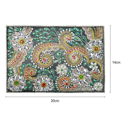 DIY Special Shaped Diamond Painting PU Leather Passport Protective Cover