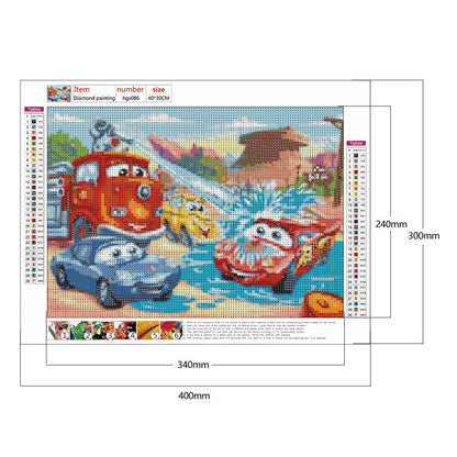 Cars - Full Round Drill Diamond Painting 40*30CM