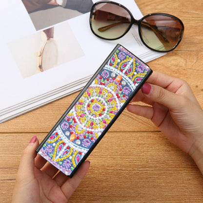 DIY Diamond Painting Leather Eye Glasses Box Travel Sunglasses Storage Case