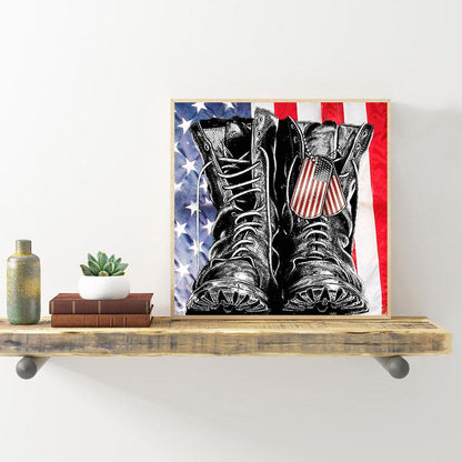 Shoes - Full Round Drill Diamond Painting 30X30CM