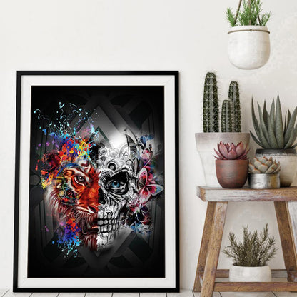 Skull - Full Round Drill Diamond Painting 30*40CM