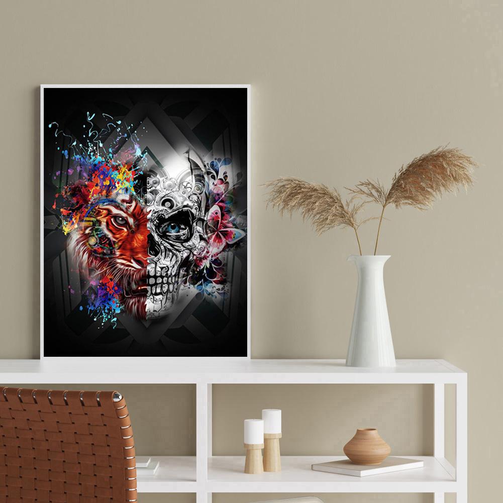Skull - Full Round Drill Diamond Painting 30*40CM