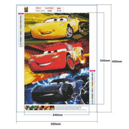 Cars - Full Round Drill Diamond Painting 30*40CM