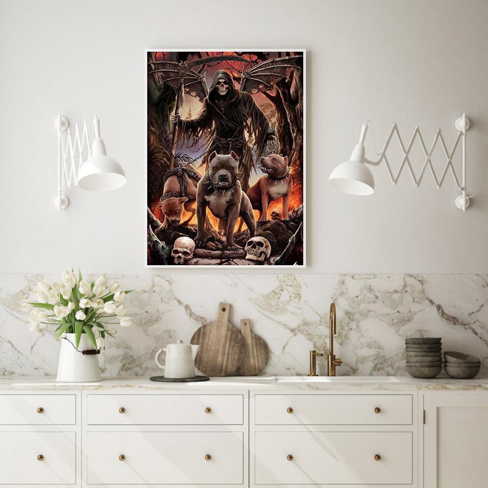 Skull - Full Round Drill Diamond Painting 30*40CM