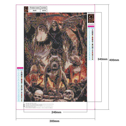 Skull - Full Round Drill Diamond Painting 30*40CM