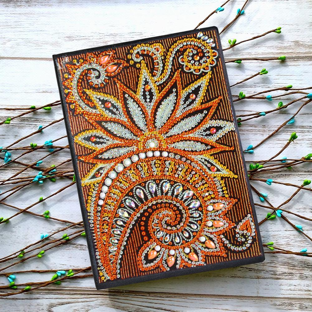 DIY Mandala Special Shaped Diamond Painting 50 Pages A5 Sketchbook Notepad