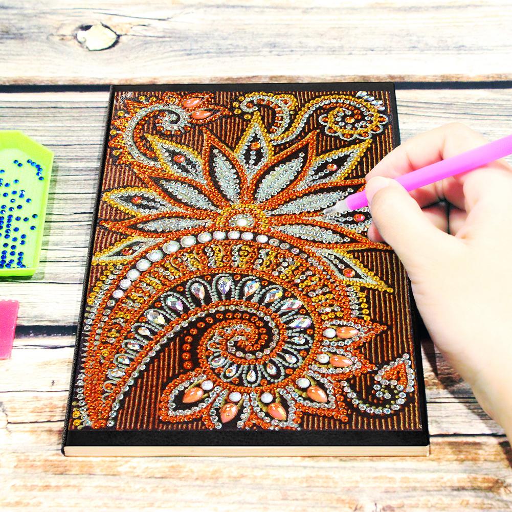 DIY Mandala Special Shaped Diamond Painting 50 Pages A5 Sketchbook Notepad