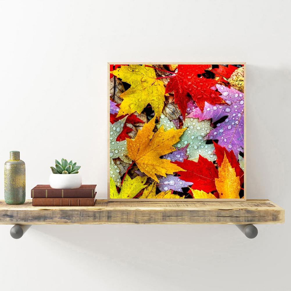 Maple Leaf - Full Round Drill Diamond Painting 30*30CM