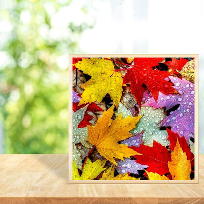 Maple Leaf - Full Round Drill Diamond Painting 30*30CM