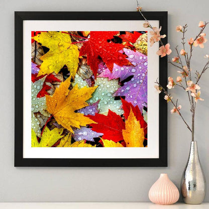 Maple Leaf - Full Round Drill Diamond Painting 30*30CM
