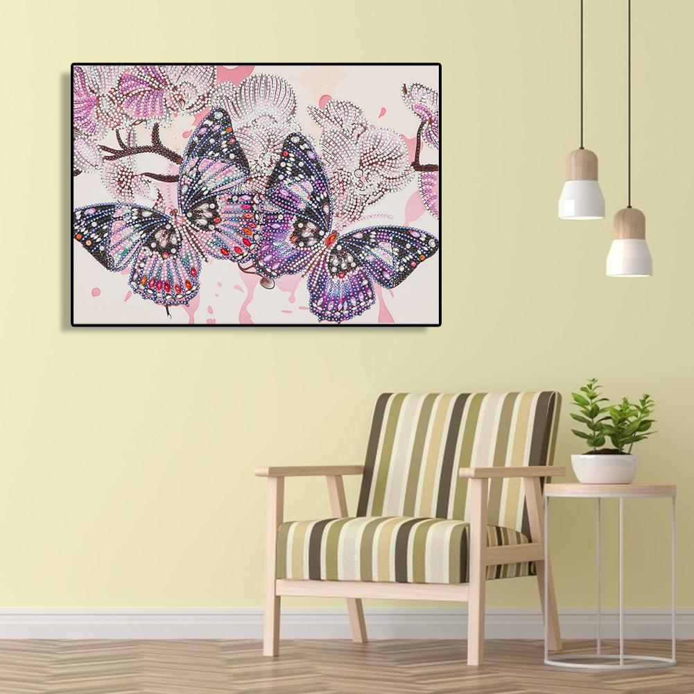 Butterfly - Special Shaped Drill Diamond Painting 40*30CM