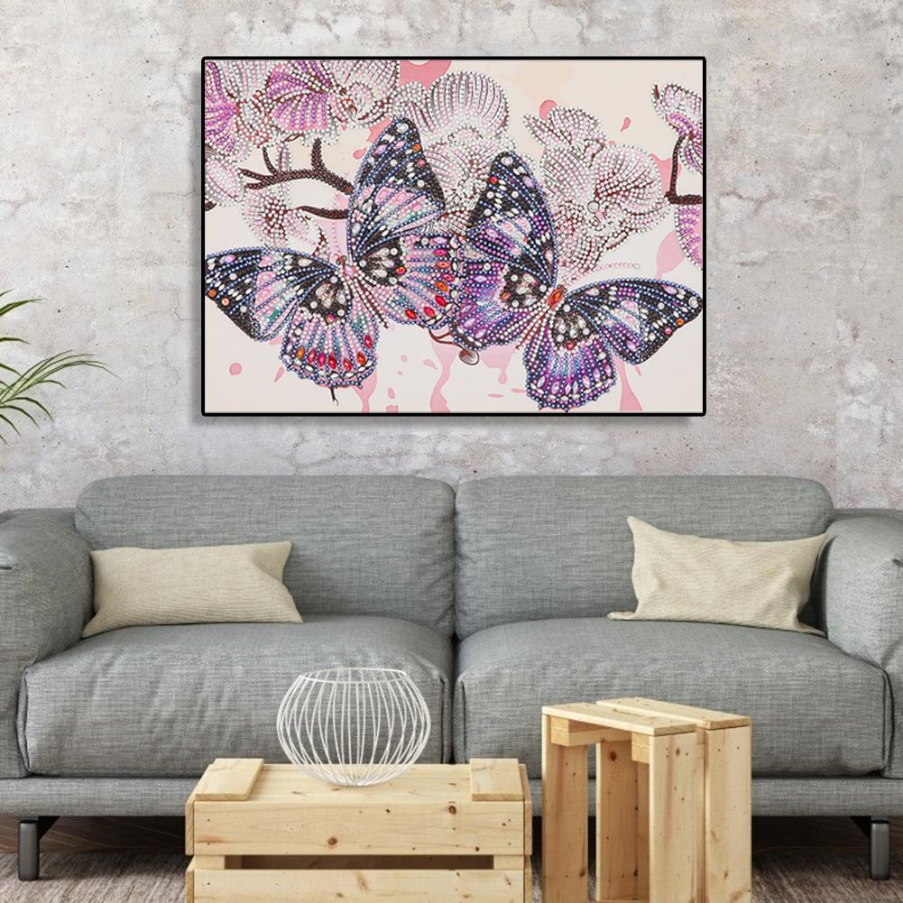 Butterfly - Special Shaped Drill Diamond Painting 40*30CM