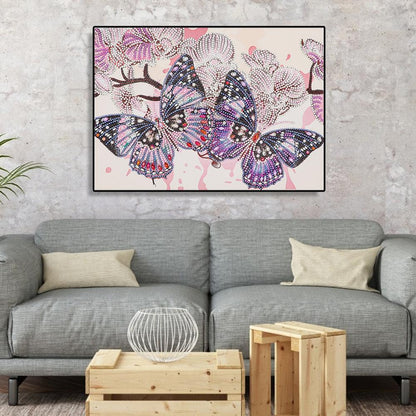 Butterfly - Special Shaped Drill Diamond Painting 40*30CM