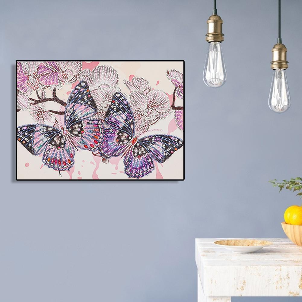 Butterfly - Special Shaped Drill Diamond Painting 40*30CM