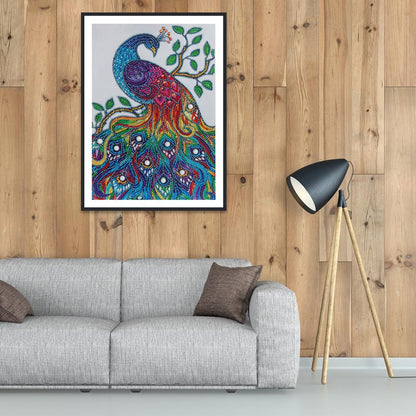 Peafowl - Special Shaped Drill Diamond Painting 30*40CM