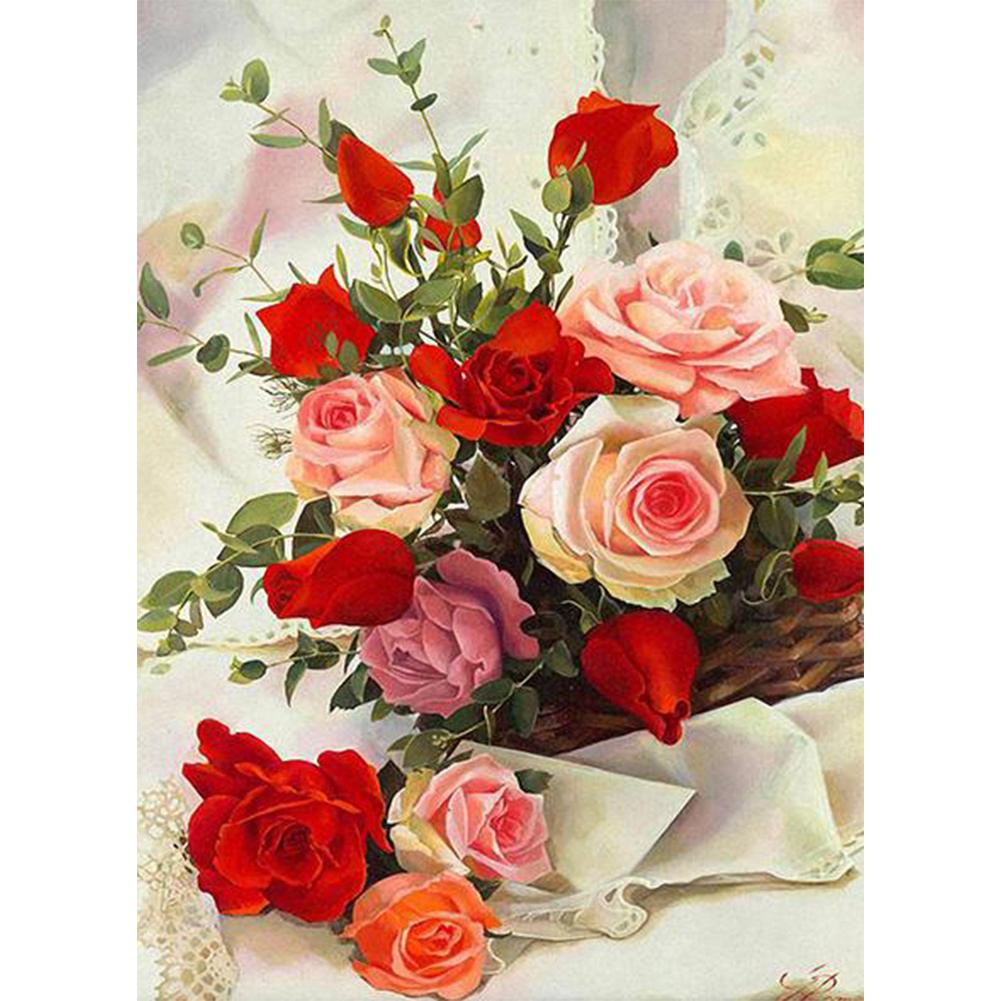 Flower - Full Round Drill Diamond Painting 30*40CM