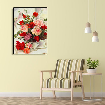 Flower - Full Round Drill Diamond Painting 30*40CM