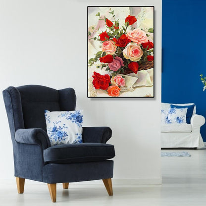 Flower - Full Round Drill Diamond Painting 30*40CM