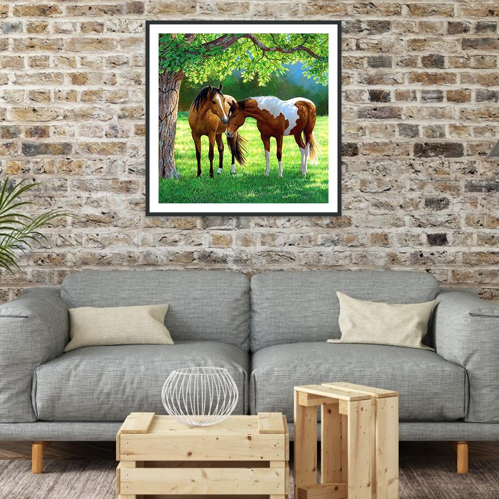 Horse - Full Round Drill Diamond Painting 30*30CM