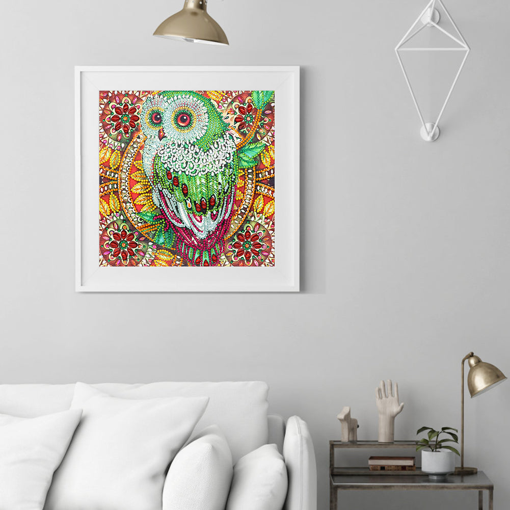 Owl - Special Shaped Drill Diamond Painting 30*30CM