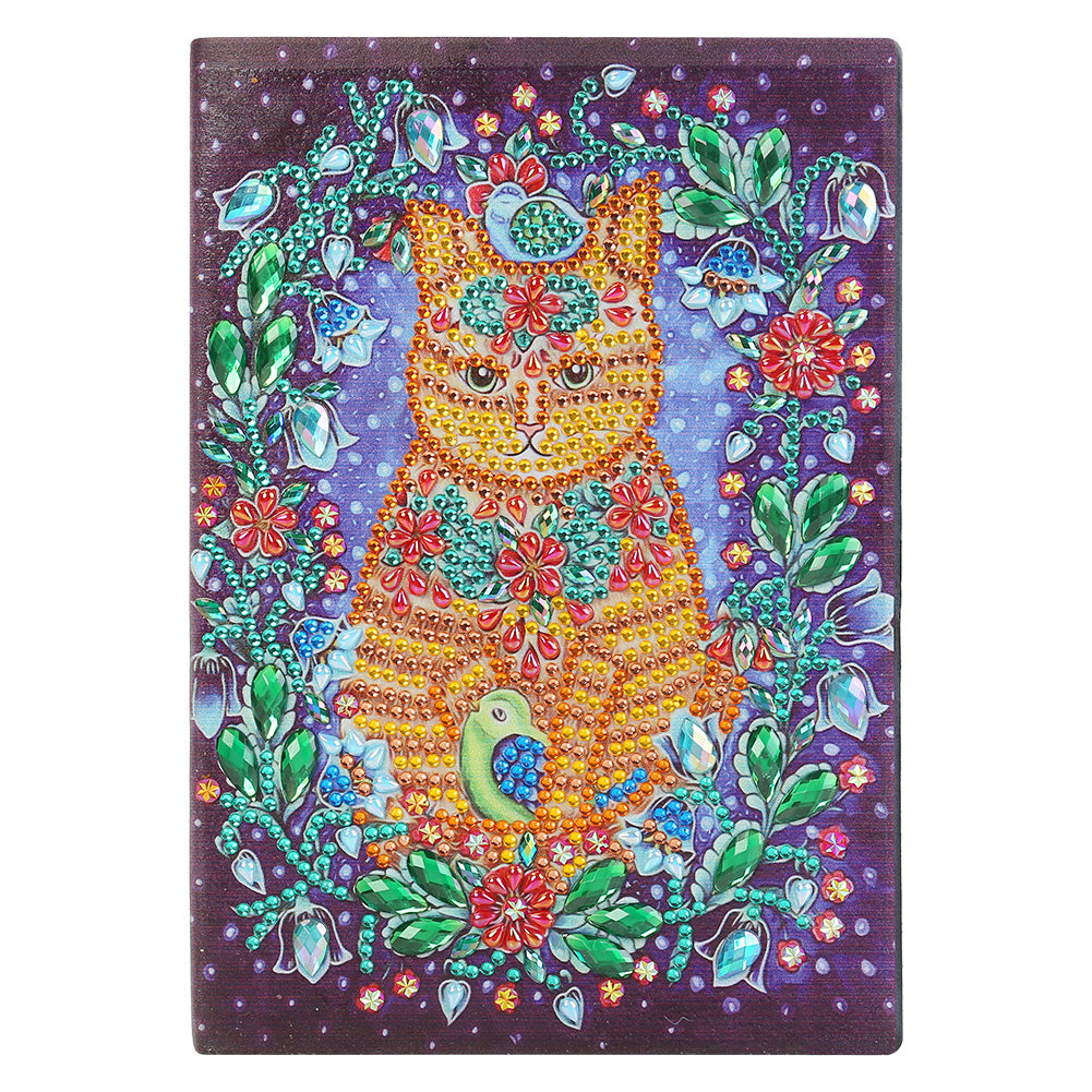 DIY Cat Special Shaped Diamond Painting 50 Page Sketchbook A5 Notebook Gift