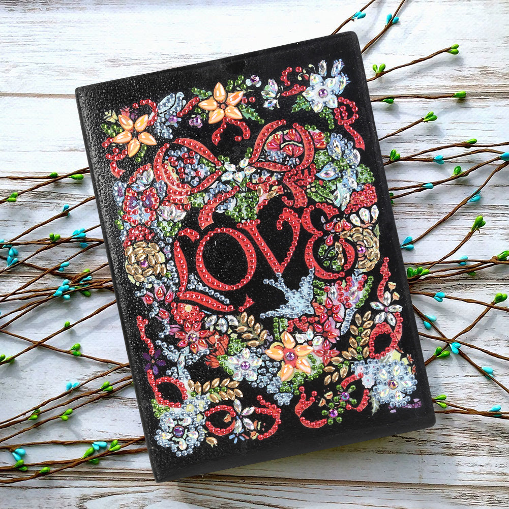 DIY LOVE Special Shaped Diamond Painting 50 Page A5 Sketchbook Drawing Book
