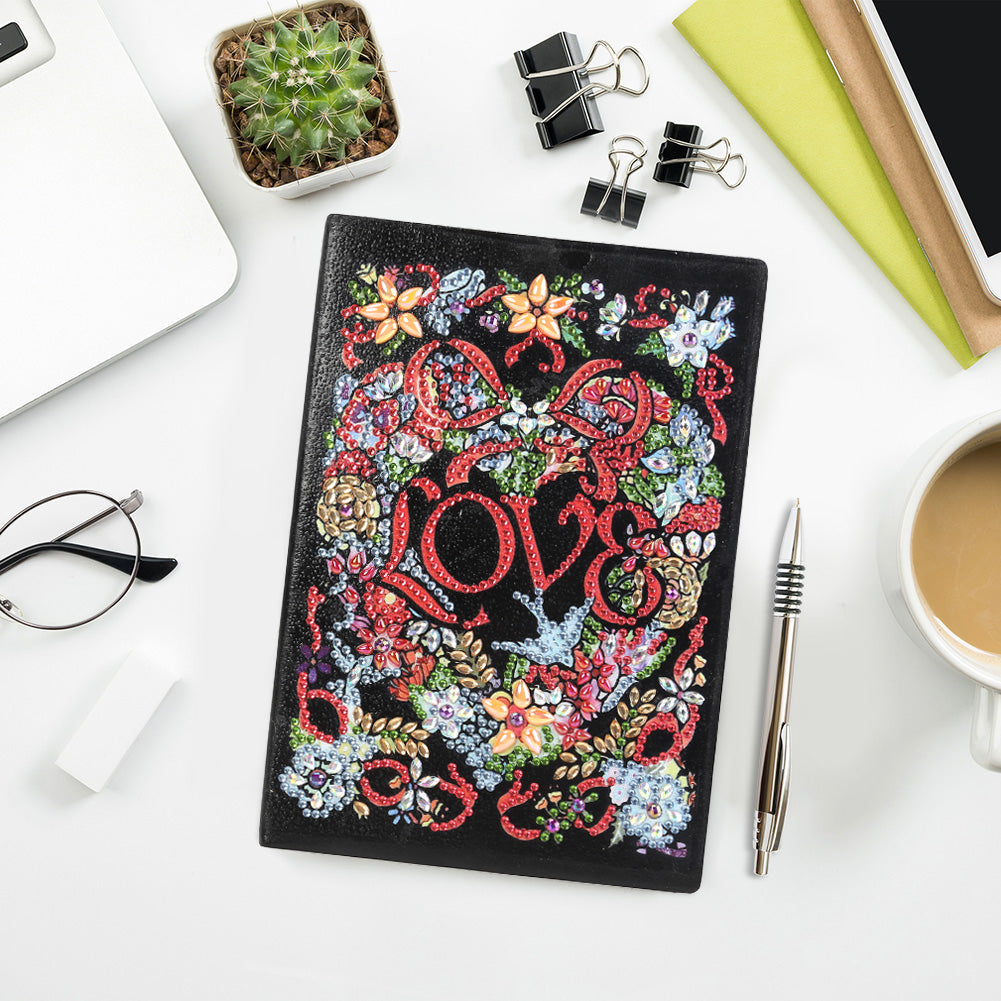 DIY LOVE Special Shaped Diamond Painting 50 Page A5 Sketchbook Drawing Book