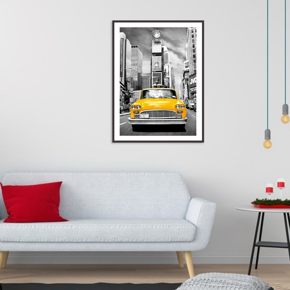 Taxi - Full Round Drill Diamond Painting 40*30CM