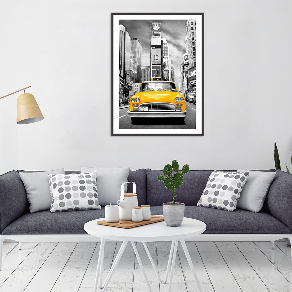Taxi - Full Round Drill Diamond Painting 40*30CM