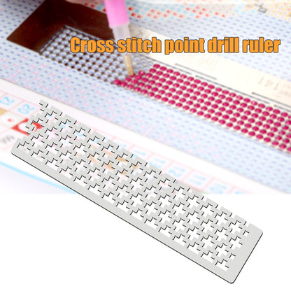 125 Diamond Painting Tools Square Drill Cross Stitch Point Drill Ruler (A)