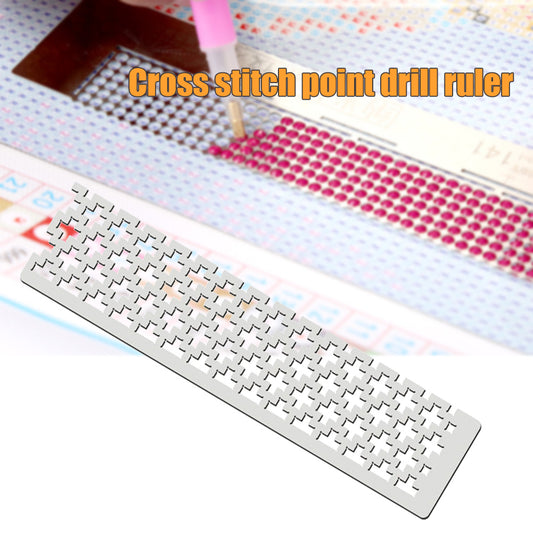 125 Diamond Painting Tools Square Drill Cross Stitch Point Drill Ruler (A)