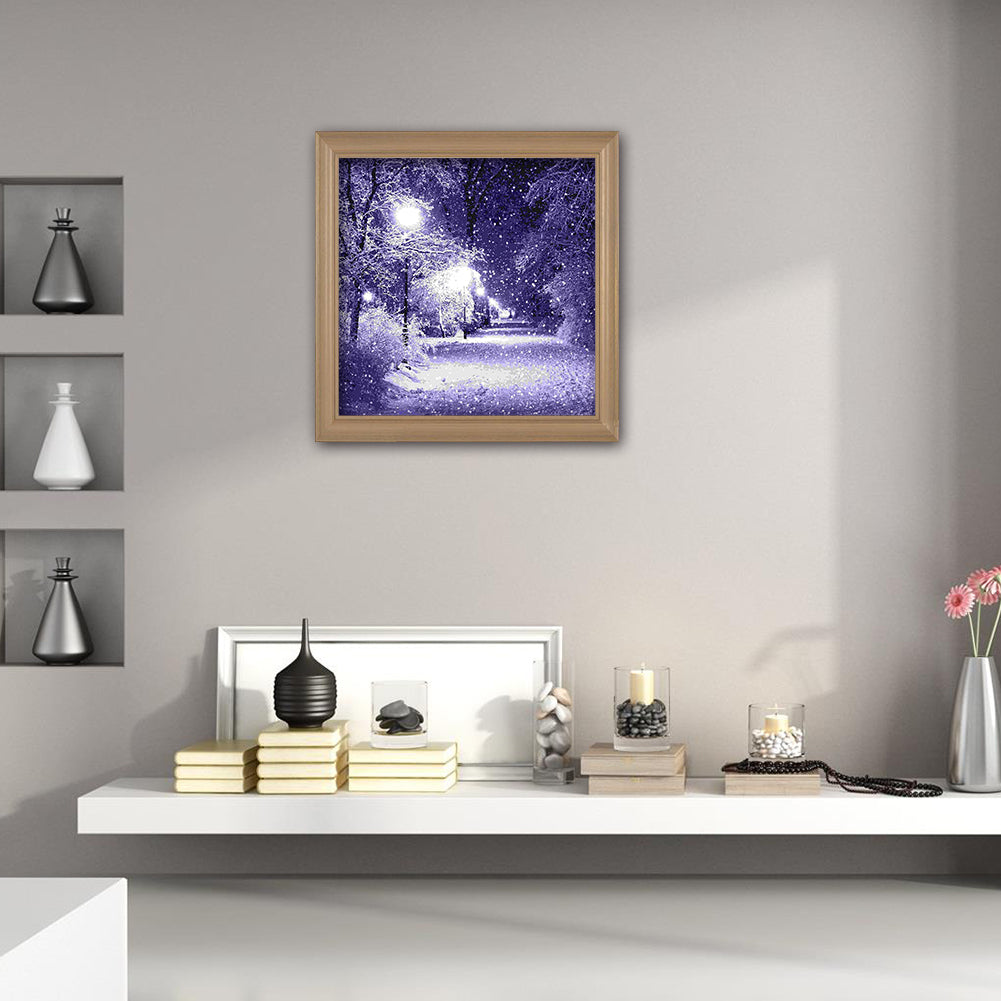 Snowing - Full Round Drill Diamond Painting 30*30CM
