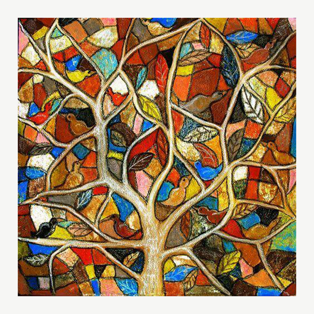 Tree - Full Round Drill Diamond Painting 30*30CM