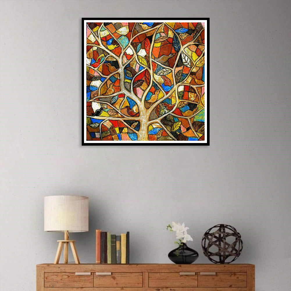 Tree - Full Round Drill Diamond Painting 30*30CM