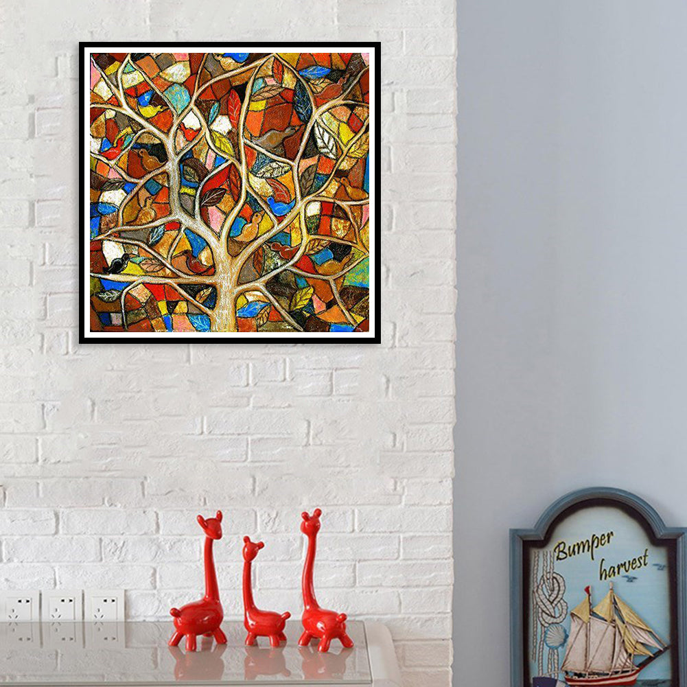 Tree - Full Round Drill Diamond Painting 30*30CM