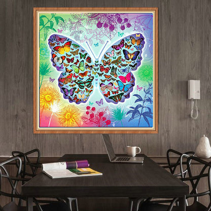 Butterfly - Full Round Drill Diamond Painting 30*30CM