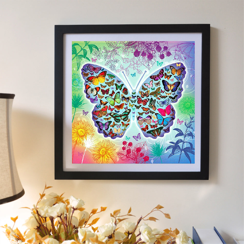 Butterfly - Full Round Drill Diamond Painting 30*30CM