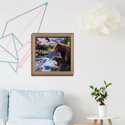 Bear - Full Round Drill Diamond Painting 30*30CM