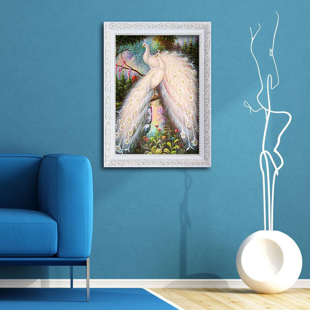 Peafowl - Full Round Drill Diamond Painting 30*40CM