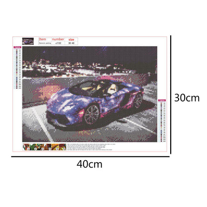 Car - Full Round Drill Diamond Painting 40*30CM