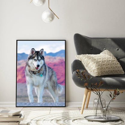 Wolf Animal - Full Round Drill Diamond Painting 30*40CM