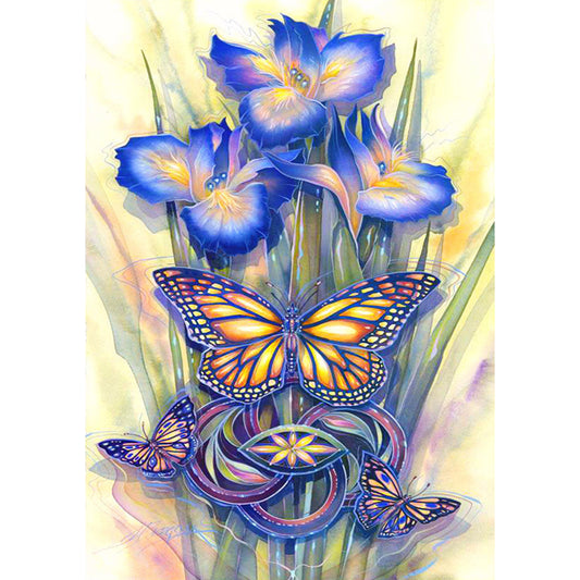 Flower - Full Round Drill Diamond Painting 30*40CM