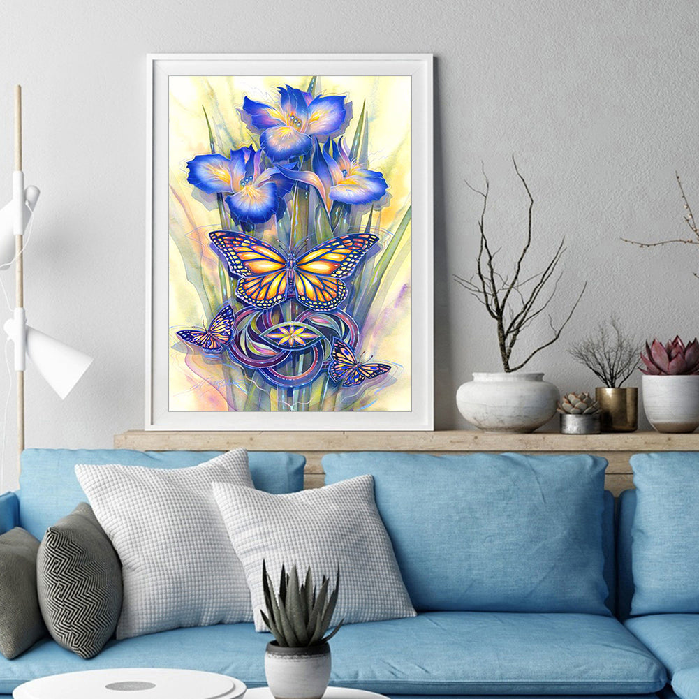 Flower - Full Round Drill Diamond Painting 30*40CM